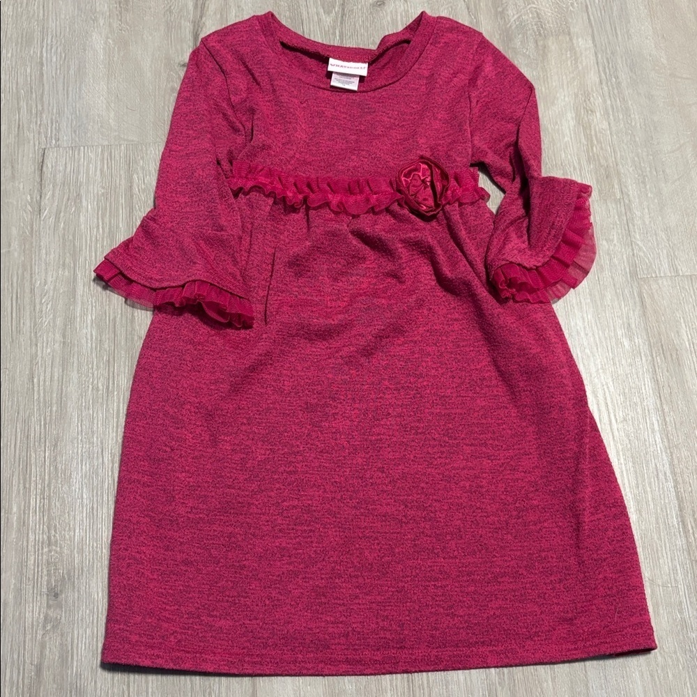 Whatadoll Girls' Ruffled Pink Dress
